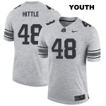 Youth NCAA Ohio State Buckeyes Logan Hittle #48 College Stitched Authentic Nike Gray Football Jersey XG20K62YY